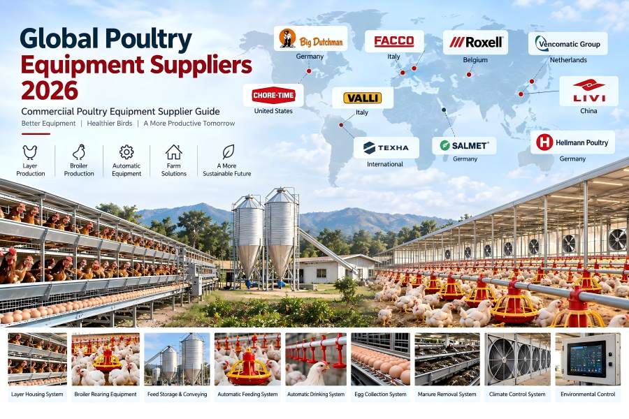 Global poultry equipment suppliers for commercial layer and broiler farm equipment
