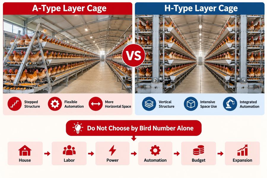 A-Type vs H-Type layer cage cost decision for a 10,000 layer farm in Nigeria